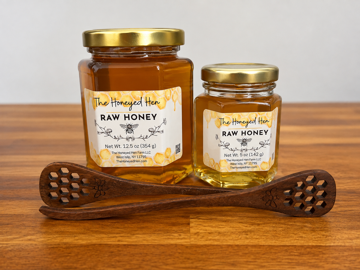12.5oz Raw Honey + Walnut Spoon