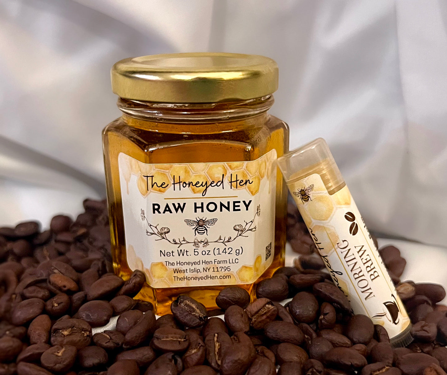 5 oz Honey & Handmade Lip Balm (any flavor) Bundle